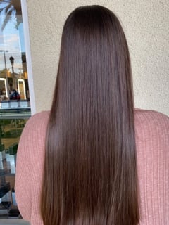 View Women's Hair, Blowout, Brunette, Hair Color, Long, Hair Length, Blunt, Haircuts, Straight, Hairstyles - Nicole Centeno, Naples, FL