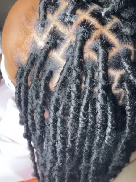 Image of  Women's Hair, Black, Hair Color, Shoulder Length, Hair Length, Braids (African American), Hairstyles