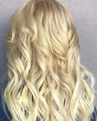 Image of  Women's Hair, Balayage, Hair Color, Blonde, Long Hair (Mid Back Length), Hair Length , Beachy Waves, Hairstyle, Extensions