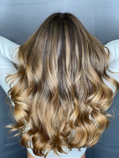 View Layered, Haircuts, Women's Hair, Curly, Brunette, Hair Color, Balayage, Blonde, Ombré - Thelma Rose, Vallejo, CA