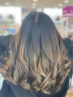 View Layered, Haircuts, Women's Hair, Blowout, Curly, Hairstyles, Brunette, Hair Color, Balayage, Ombré - Thelma Rose, Vallejo, CA