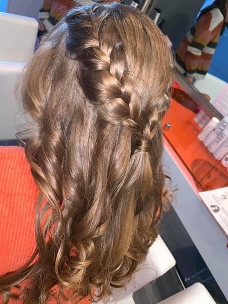 Image of  Women's Hair, Blowout, Boho Chic Braid, Hairstyles, Curly