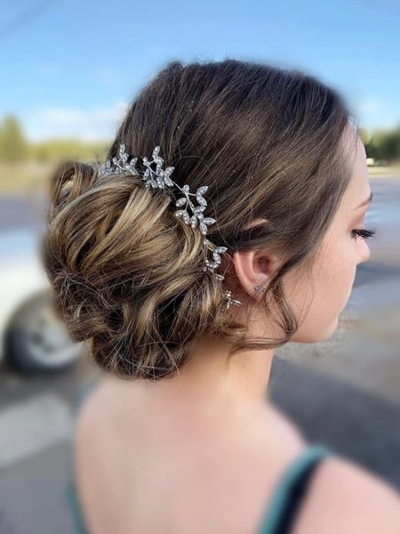 Image of  Women's Hair, Bridal, Hairstyles, Updo, Boho Chic Braid, Curly