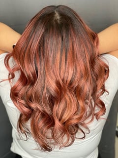 View Fashion Color, Layered, Haircuts, Color Correction, Hair Color, Curly, Beachy Waves, Hairstyles, Blowout, Women's Hair, Balayage, Ombré - Thelma Rose, Vallejo, CA