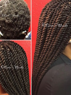 View Protective Styles (Hair), Hair Extensions, Braids (African American), Brunette Hair, Hair Color, Hairstyle, Women's Hair - Shantel B, San Antonio, TX