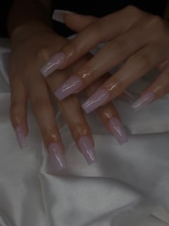 View Nails, Gel, Acrylic, Purple, Pink, Nail Color, Nail Length, Manicure, Nail Finish, Medium, Nail Shape, Square, Nail Service Type - Lise Mpile, Cumming, GA