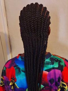 View Hair Color, Hairstyles, Women's Hair, Hair Extensions, Protective, Braids (African American), Natural, 4C, Hair Texture, Black - BERNADINE EDWARDS, New York, NY