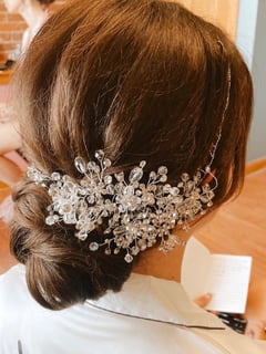 View Women's Hair, Red, Hair Color, Shoulder Length, Hair Length, Layered, Haircuts, Boho Chic Braid, Hairstyles, Bridal, Updo - Kirsten Wong, Noblesville, IN