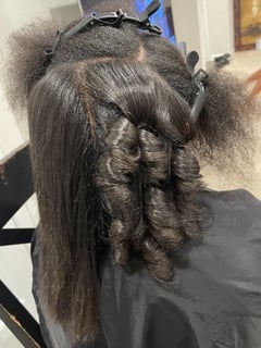 View Curls, Smoothing , Silk Press, Natural Hair, Hairstyle, Women's Hair - Ahyana Dunham, Newark, DE