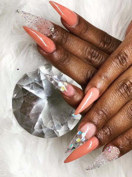 Image of  Medium, Nail Length, Nails, Long, Short, Nail Jewels, Nail Style, Nail Art, French Manicure, Accent Nail, Ombré, Stencil, Stickers, White, Nail Color, Yellow, Gold, Beige, Green, Blue, Purple, Pink, Black, Matte, Glitter, Pastel, Red, Orange, Brown, Clear, Manicure, Nail Finish, Gel, Acrylic, Dip Powder, Basic Nail Polish, Pedicure, Round, Nail Shape, Squoval, Oval, Stiletto, Square, Almond, Coffin, Ballerina, Lipstick