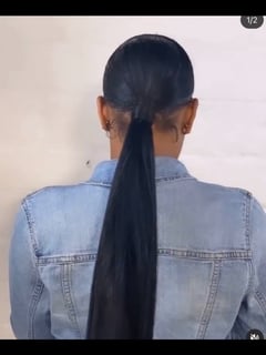 View Black, Updo, Weave, Hairstyle, Straight, Hair Color, Women's Hair - Akyree Christopher, Cleveland, OH