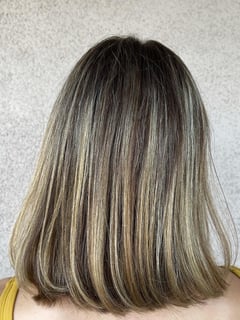 View Women's Hair, Hairstyles, Blunt, Haircuts, Shoulder Length, Hair Length, Blowout - Kimberly Torres, Henderson, NV