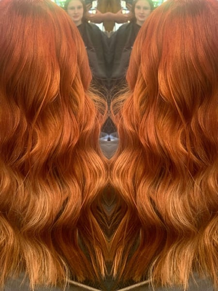 Image of  Long, Hair Length, Women's Hair, Red, Hair Color