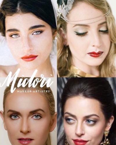 Image of  Makeup, Black, Colors, Pink, Red, Bridal, Look, Fair, Skin Tone