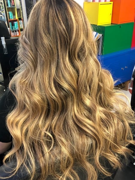 Image of  Haircuts, Women's Hair, Layered, Blunt, Curly, Bangs, Blowout, Beachy Waves, Hairstyles, Curly, Straight, Hair Extensions, Silver, Hair Color, Red, Brunette, Foilayage, Highlights, Full Color, Color Correction, Fashion Color, Ombré, Blonde, Balayage, Long, Hair Length, Short Ear Length, Short Chin Length, Shoulder Length, Medium Length
