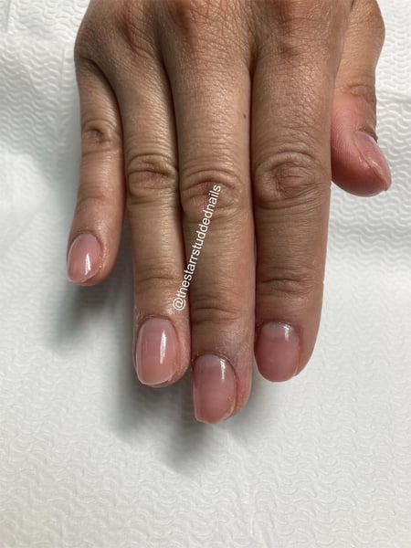 Image of  Manicure, Nails, Short, Nail Length, Gel, Nail Finish, Round, Nail Shape