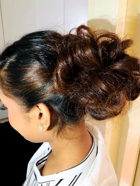 Image of  Women's Hair, Black, Hair Color, Updo, Hairstyles