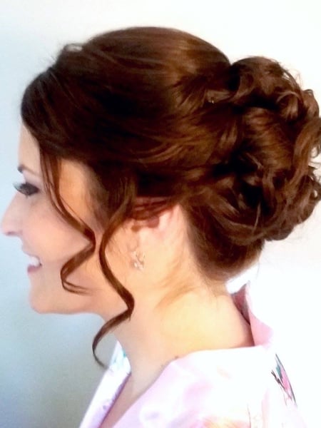 Image of  Women's Hair, Updo, Hairstyles, Curly, Bridal