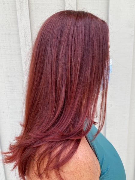Image of  Women's Hair, Red, Hair Color, Full Color, Shoulder Length, Hair Length