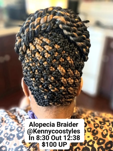 Image of  Updo, Hairstyles, Women's Hair, Bridal, Hair Extensions, Natural, Beachy Waves, Curly, Weave, Protective, Straight, Locs, Wigs, Braids (African American)