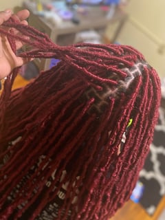 View Women's Hair, Red, Hair Color, Long, Hair Length, Boho Chic Braid, Hairstyles, Braids (African American), Locs, Hair Extensions, Natural, Protective - Jayona Moorefield, Pittsburgh, PA