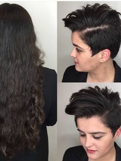 View Women's Hair, Blowout, Hair Length, Short Ear Length, Pixie, Haircuts, Curly, Hairstyles, Straight, Natural - Alexandra Feyjoo, Great Neck, NY