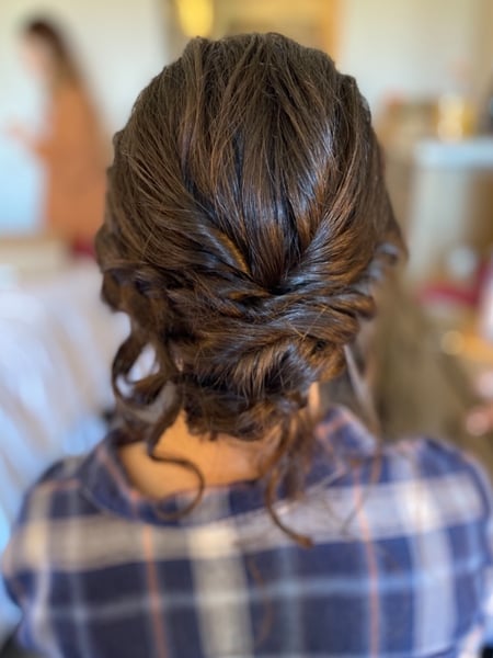 Image of  Women's Hair, Hairstyles, Boho Chic Braid, Bridal, Curly, Updo
