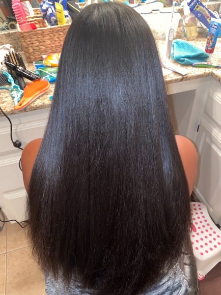 Image of  Women's Hair, Black, Hair Color, 3B, Hair Texture, Straight, Hairstyles