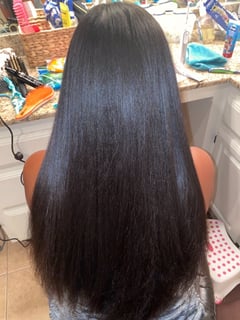View Black, Hairstyle, Women's Hair, Straight, Hair Texture, 3B, Hair Color - Sarajean Cape, Lake Charles, LA