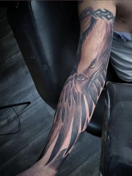 Image of  Tattoos, Tattoo Style, 3D, Aesthetic, Black & Grey, Pet & Animal, Portrait, Realism