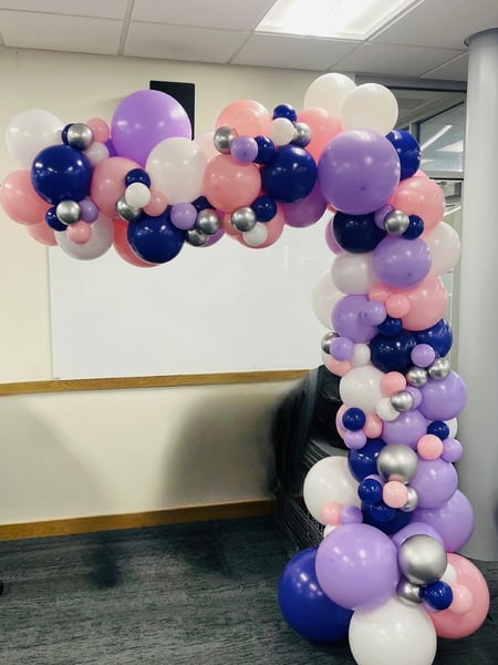 Image of  Balloon Decor, Arrangement Type, Balloon Wall, Balloon Composition, Balloon Garland, Balloon Arch, Event Type, Birthday, Baby Shower, Wedding, Graduation, Holiday, Valentine's Day, Corporate Event, Accents, Flowers, Characters, Lighted Signs, Balloon Column, School Pride, Banner