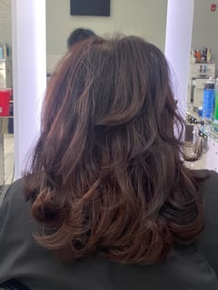 View Dominican Blowout, Hair Length, Long, Hairstyles, Beachy Waves, Permanent Hair Straightening, Women's Hair, Haircuts, Layered - Alanna Mateo, Paramus, NJ