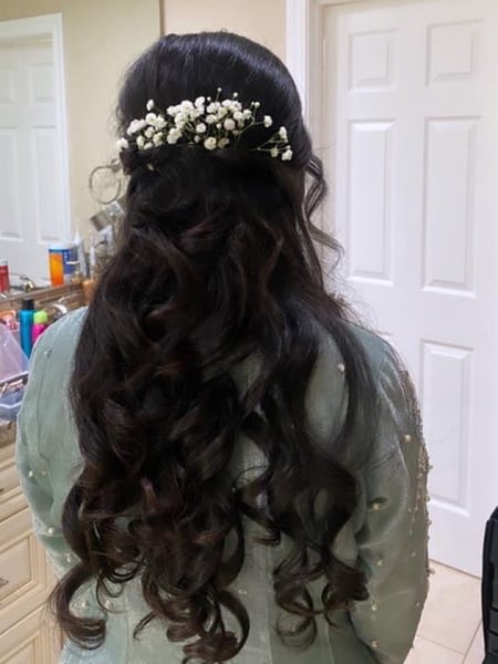 Image of  Medium Length, Hair Length, Women's Hair, Curly, Hairstyles, Bridal