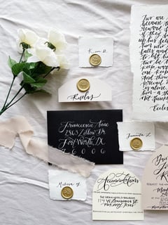 View Calligraphy Service, Envelope Addressing, Calligraphy, Handwritten Letters, Wedding Stationary, Place Cards - Alina Gutierrez, Roseville, CA