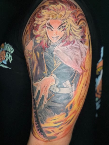 Image of  Tattoos, Tattoo Style, Tattoo Bodypart, Anime, Shoulder, Arm 