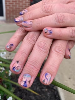 View Nails, Nail Shape, Oval, Nail Art, Nail Style, Hand Painted, Nail Length, Short, Nail Finish, Gel, Manicure - Kaci Dobbins, Avon Lake, OH