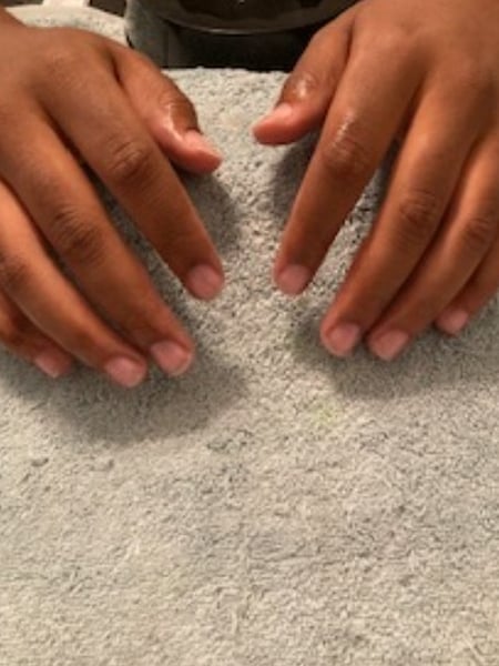 Image of  Nails, Manicure, Short, Nail Length, Clear, Nail Color, Round, Nail Shape
