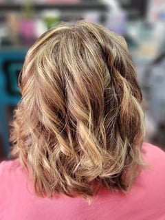 View Women's Hair, Hair Color, Highlights, Hair Length, Shoulder Length, Haircuts, Layered, Hairstyles, Beachy Waves, Curly - Kalie Gourley, Lewiston, ID