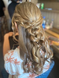View Braid (Boho Chic), Updo, Curls, Bridal Hair, Women's Hair, Hairstyle - Joanne Fortune, San Diego, CA