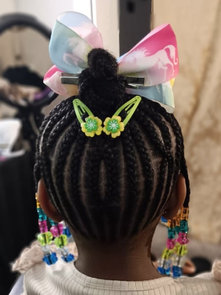 Image of  Hairstyles, Women's Hair, Braids (African American), Hair Texture, Protective, Men's Hair, 4C, Natural, Kid's Hair, Hairstyles, Braids (African American), Hairstyle, Braiding (African American), Protective Styles, Updo