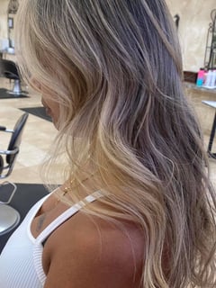 View Balayage, Foilayage, Fashion Color, Color Correction, Brunette, Blowout, Blonde, Black, Women's Hair, Hair Color - meryl southern, Stockton, CA