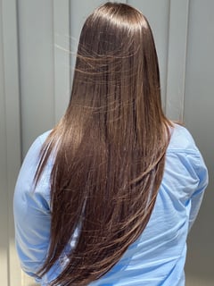 View Hair Extensions, Hairstyles, Layered, Haircuts, Shoulder Length, Hair Length, Blowout, Hair Color, Brunette, Women's Hair, Straight - Janelle Finseth, West Fargo, ND