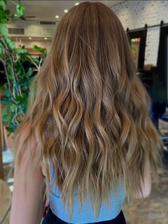 View Balayage, Hairstyles, Beachy Waves, Haircuts, Layered, Hair Length, Long, Brunette, Hair Color, Women's Hair - Ariel Cromie-Spalla, Scottsdale, AZ