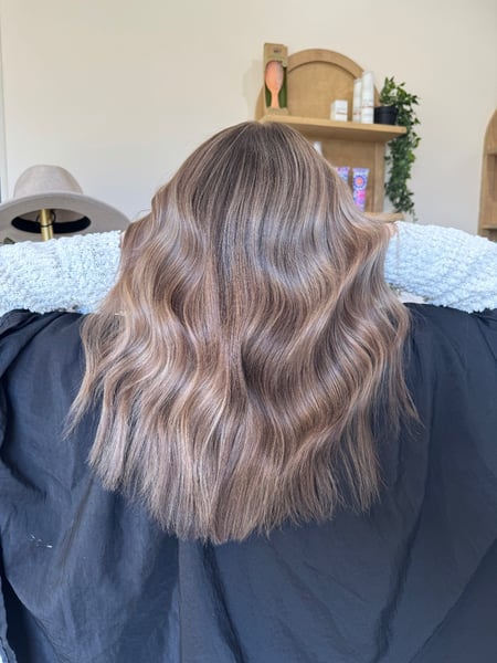 Image of  Haircuts, Blonde, Balayage, Brunette, Long, Women's Hair, Hair Color, Highlights, Layered, Hair Length, Foilayage, Hair Restoration, Hair Treatment/Restoration