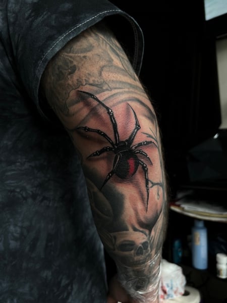 Image of  Tattoos, Tattoo Style, Tattoo Colors, 3D, Black & Grey, Pet & Animal, Black , Red