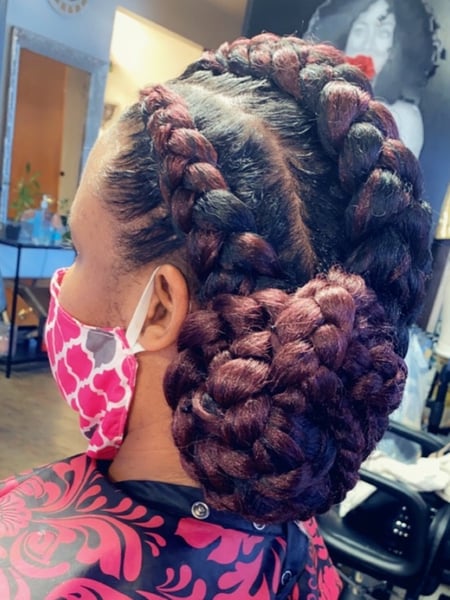 Image of  Updo, Weave, Natural, Braids (African American), Protective, Bridal, Hair Extensions, Hairstyles