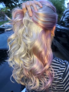 View Beachy Waves, Fashion Hair Color, Blonde, Hair Color, Women's Hair, Hairstyle - Ashley Metzger, Orlando, FL
