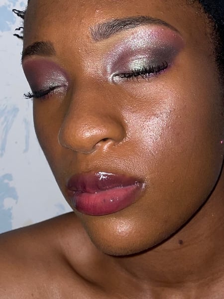 Image of  Makeup, Skin Tone, Dark Brown, Look, Evening, Glam Makeup, Colors, Glitter