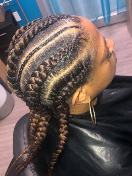Image of  Braids (African American), Protective Styles (Hair), Hair Extensions, Hairstyle