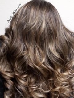 View Long, Layered, Hair Color, Highlights, Foilayage, Hair Length, Balayage, Hairstyles, Curly, Women's Hair, Haircuts - Mindy Hair Genius, Corpus Christi, TX